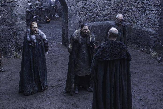 HBO's Game of Thrones Season 6 Episode 7 The Broken Man Sansa Stark and Jon Snow
