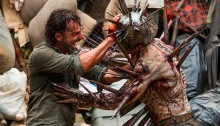 AMC's 'The Walking Dead,' Seaosn 7, Episode 10, New Best Friends, Rick and the spiky walker